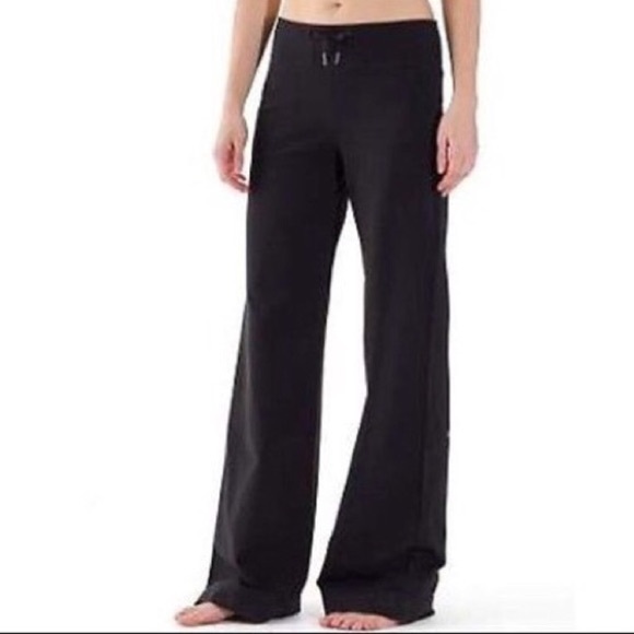 Lululemon Wide Leg Black Yoga Pants 